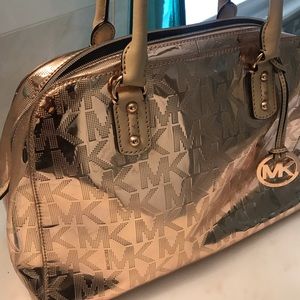 Authentic Michael Kors Metallic Rose Gold Satchel